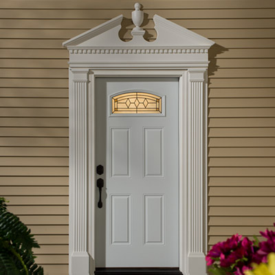 Door with decorative Surround Trim
