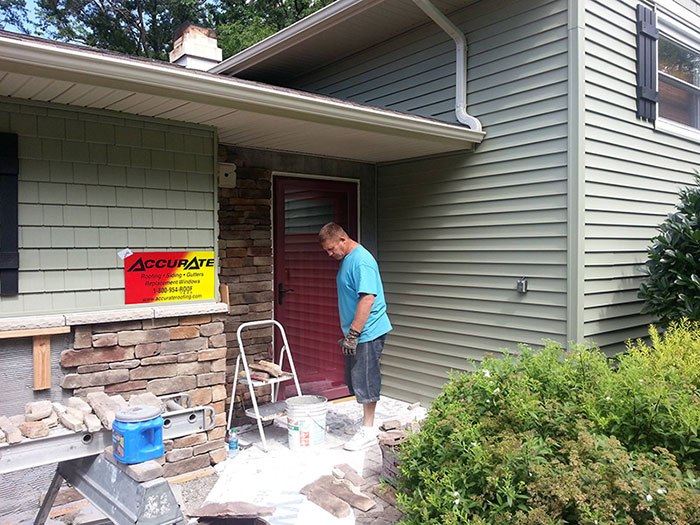 Siding and Stone Exterior