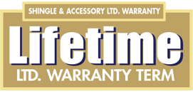 GAF Lifetime warranty badge
