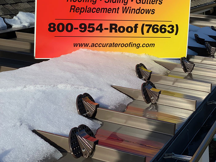 Snow Guard on roof, Princeton, NJ